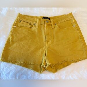 JCrew yellow denim shorts
